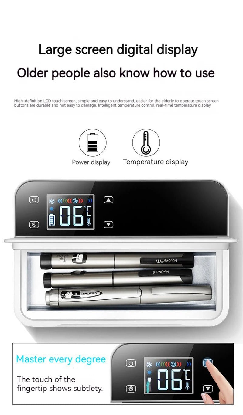 Portable Insulin Mini Fridge | Car USB Medicine Cooler | Private Pill Dispenser for Family Travel