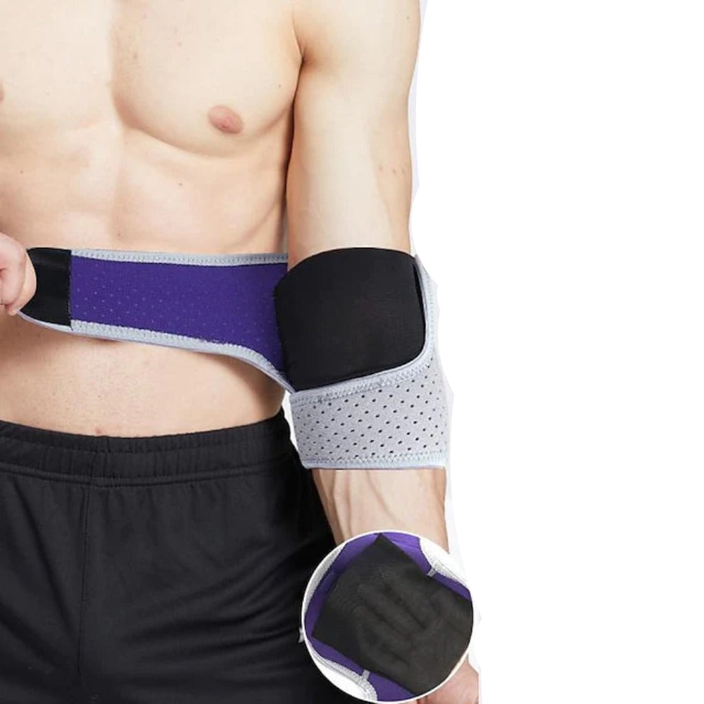 Cinlitek Adjustable Elbow Brace Compression Sleeve for Tendonitis, Bursitis, Arthritis & Sports Injury Relief