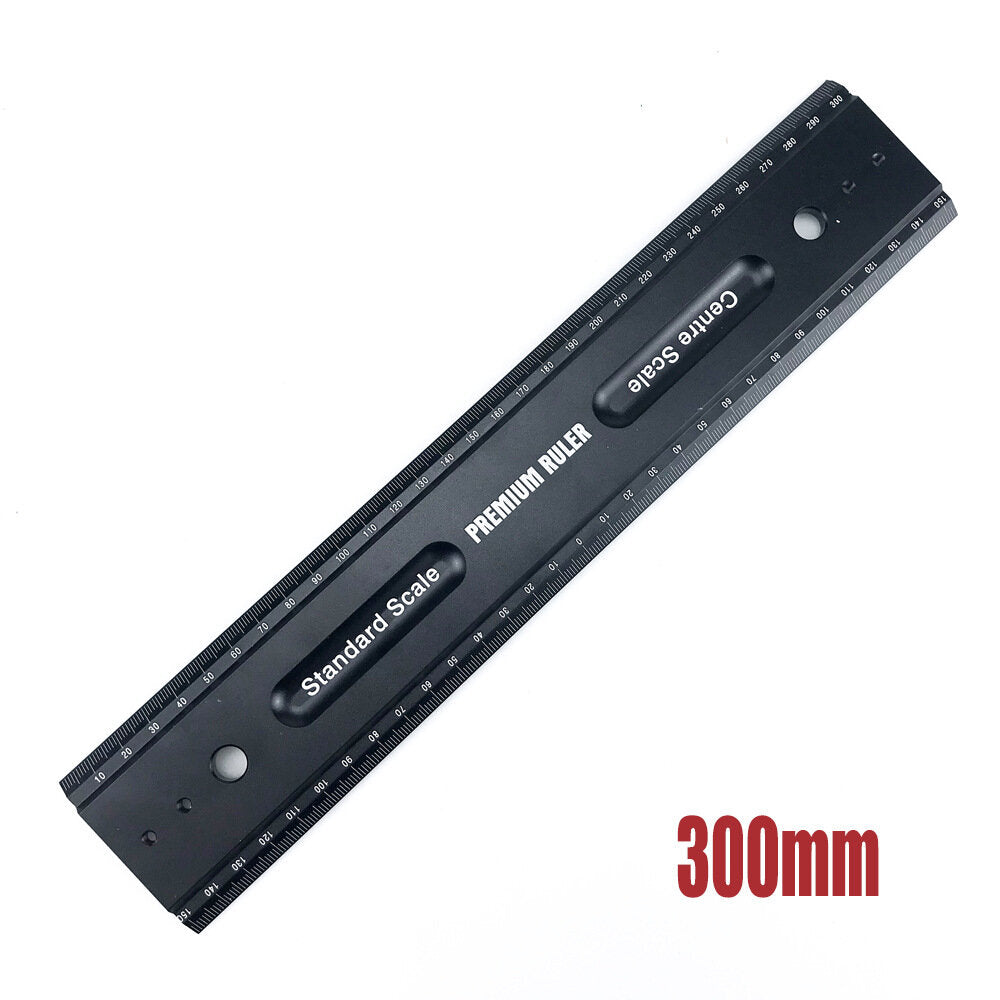 Aluminum Alloy Marking Ruler for Woodworking - Multi-Function Square Scriber
