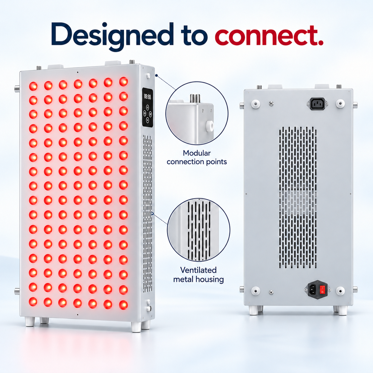 7HW EmberStack Modular Red Light Panel for Full-Body Recovery & Skin
