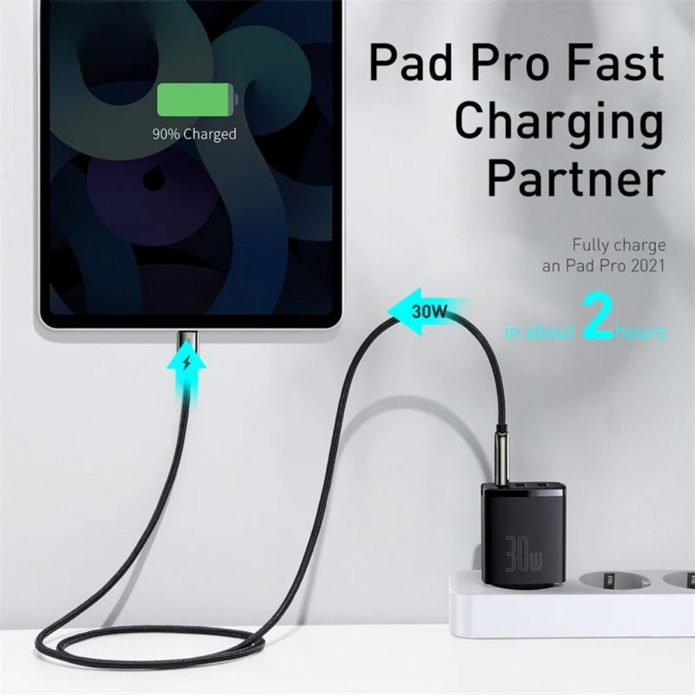 30W 3-Port USB PD Charger, Fast Charging Adapter for iPhone, Huawei, Samsung, Xiaomi