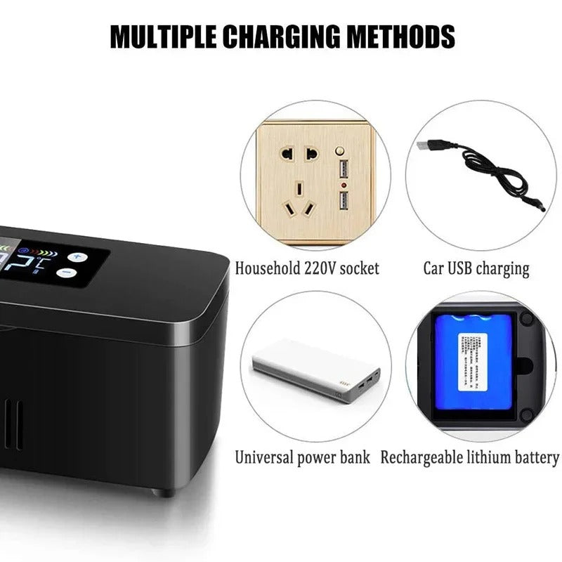 Portable Insulin Cooler Box | Travel Medicine Refrigerator | LCD Display for Diabetes & Serums