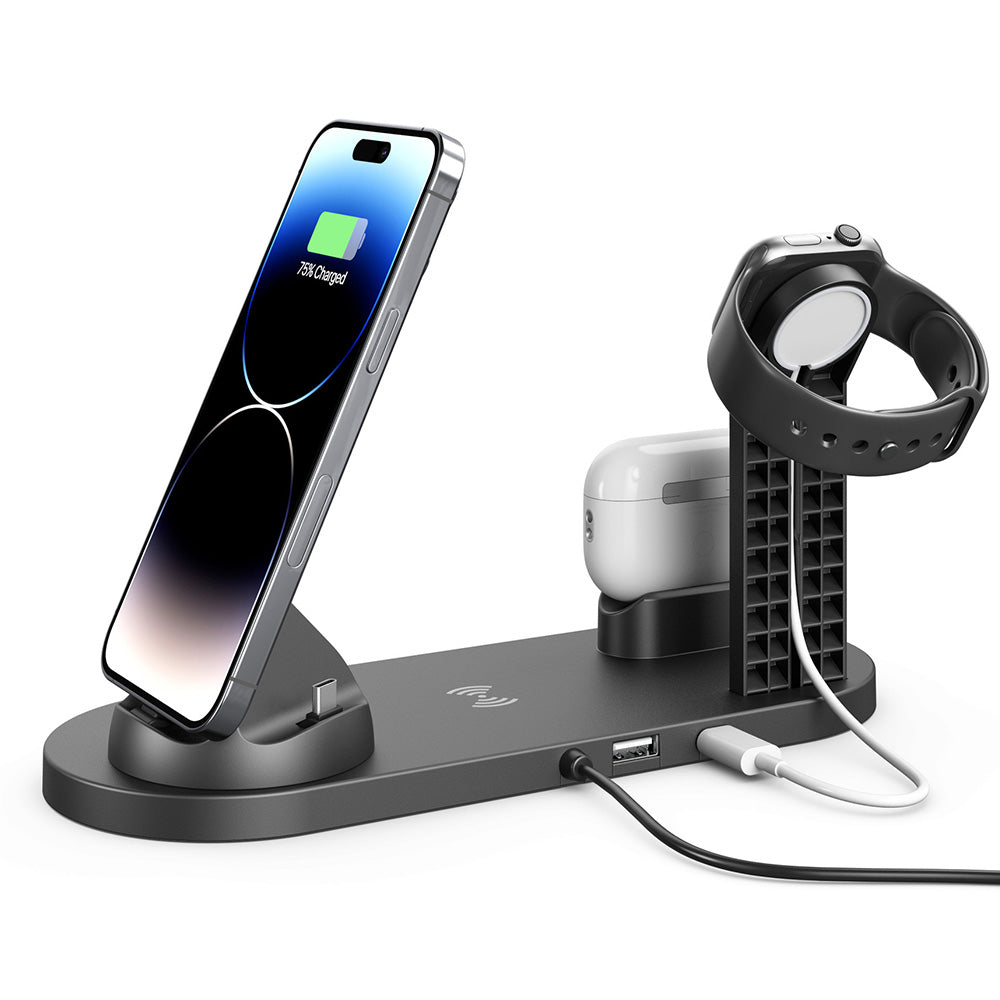 Fast Wireless Charger Pad & Stand for iPhone, Samsung, Huawei, AirPods, Watch