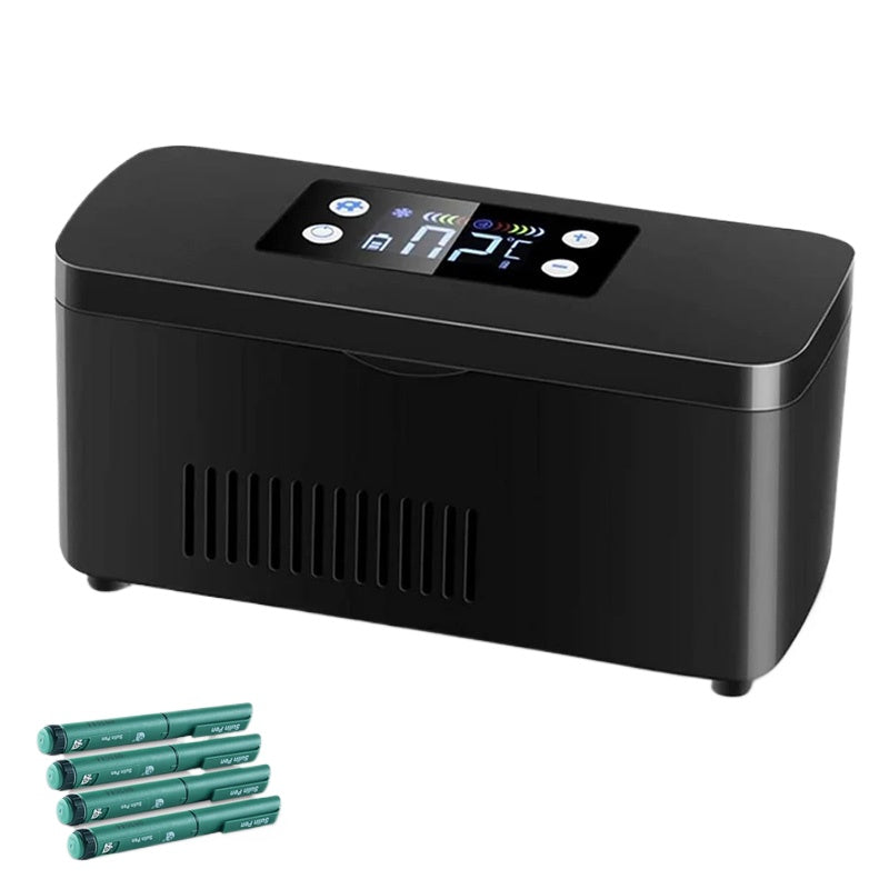 Portable Insulin Cooler Box | Travel Medicine Refrigerator | LCD Display for Diabetes & Serums
