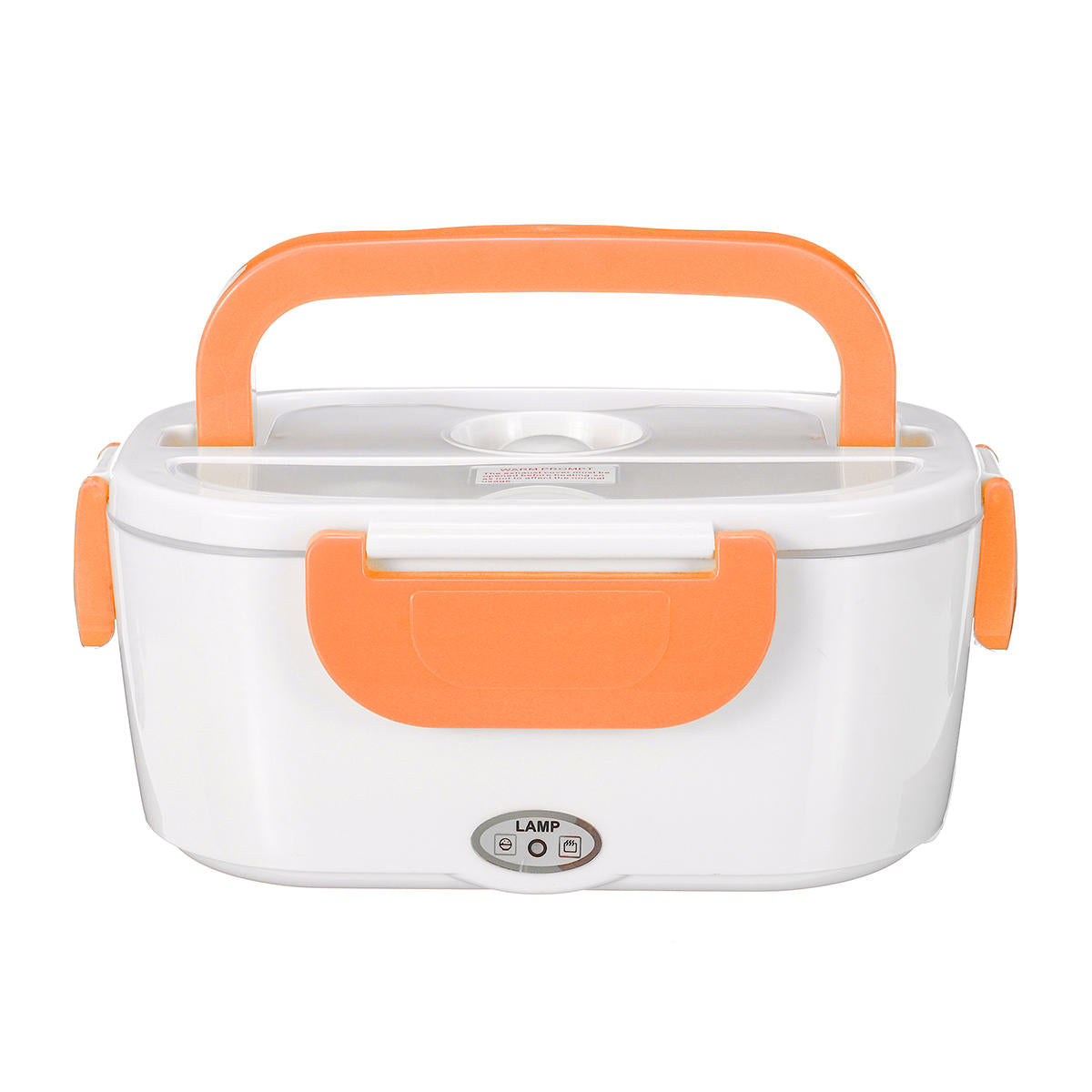 12-240V 40W Electric Heated Lunch Box, 1200ML, US Plug, for Home, School, Office, Car, with Spoon