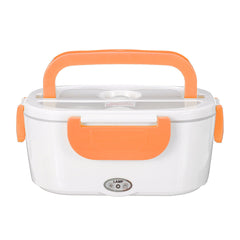 12-240V 40W Electric Heated Lunch Box, 1200ML, US Plug, for Home, School, Office, Car, with Spoon