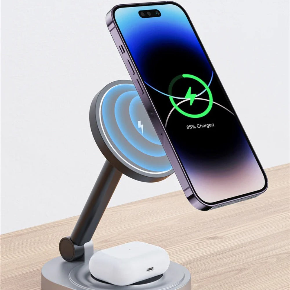 Magnetic Wireless Charger Stand for iPhone 15/14/13 Pro Max and AirPods Pro