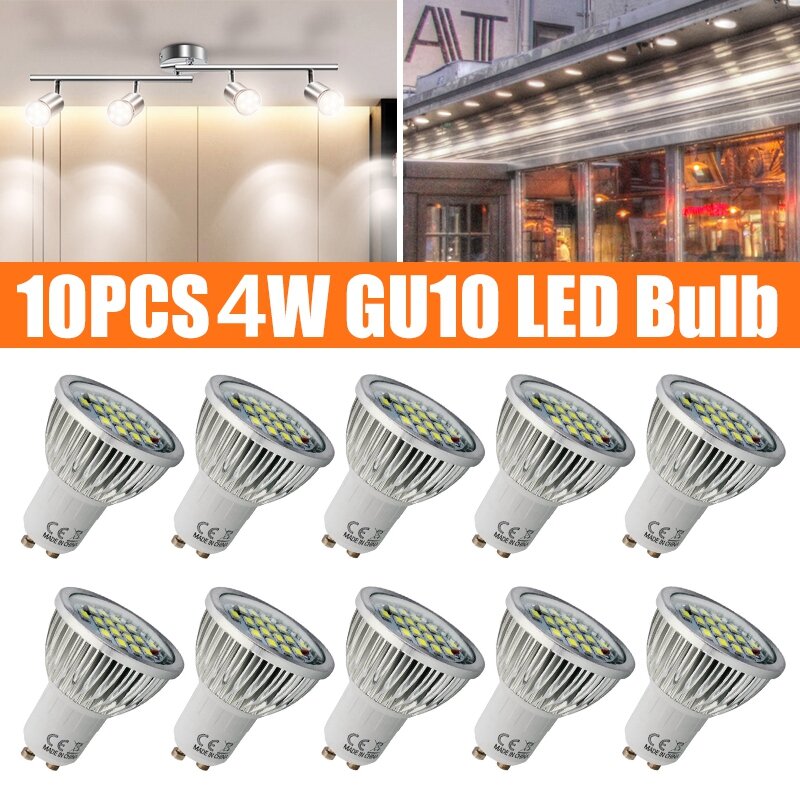 10PCS 4W GU10 LED Bulbs 5630SMD Cool White Spotlight Lighting Decoration AC220V