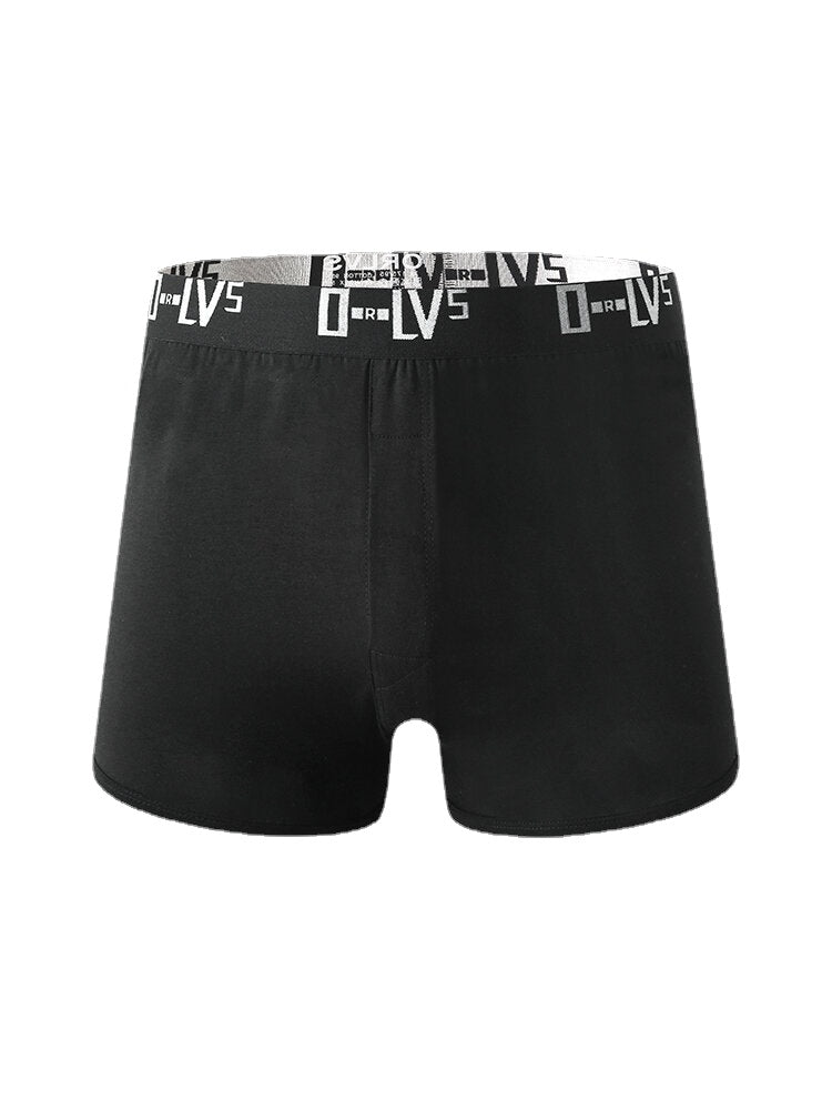 Lockere, atmungsaktive Boxershorts für Herren aus Baumwolle mit mittlerer Taille und elastischem Bund