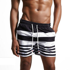 Gestreifte Strand-Surf-Boardshorts für Herren – Lockere Passform, lässige Strandkleidung
