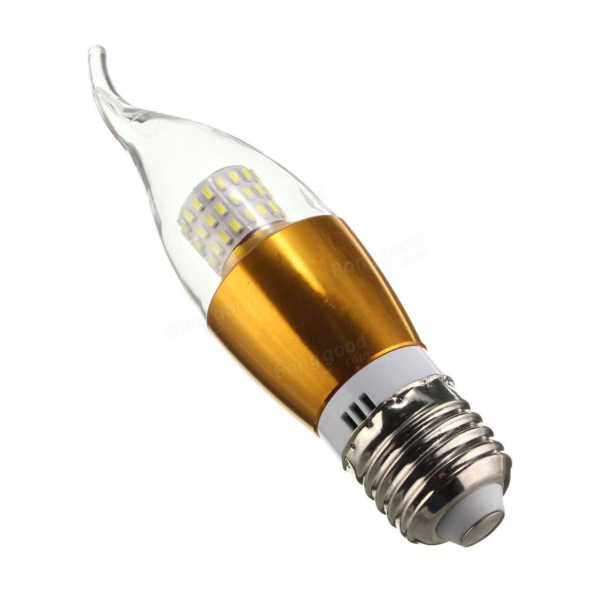 E27 E12 E14 7W SMD 3014 LED Candle Light Lamp, 470LM, Warm White/White, Non-Dimmable, AC 85-265V