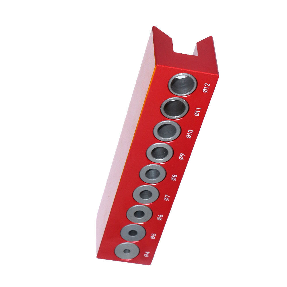 4mm-12mm Pocket Hole Doweling Jig - Self-Centering Vertical Drilling Guide & Hole Locator Tool