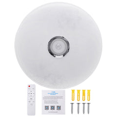 16" 100W LED RGB Music Ceiling Lamp with Bluetooth APP & Remote Control for Bedroom/Workshop 85V-265V