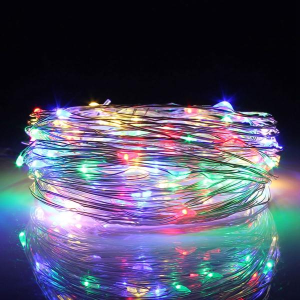 10M LED Silver Wire Fairy String Lights - 12V Christmas, Wedding, Party Decor Lamp