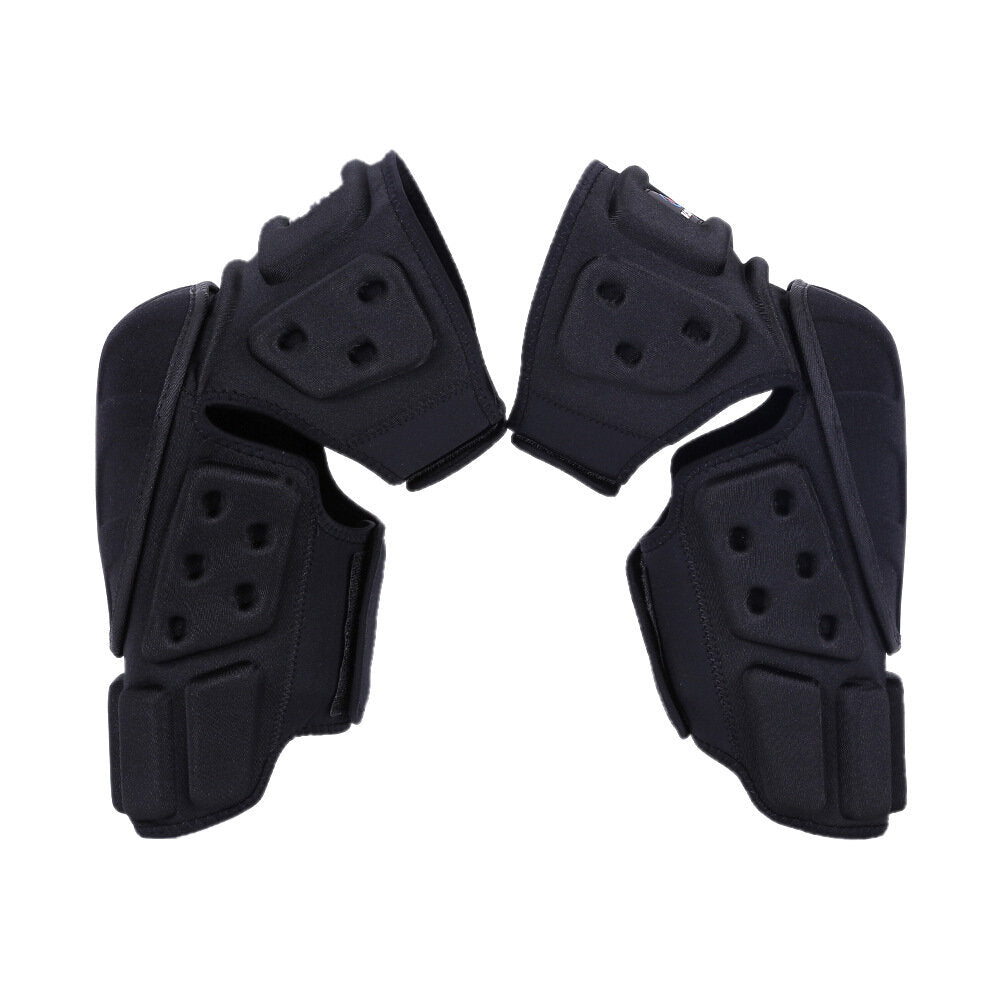 Outdoor Moto Knee Pads - Black Motorcycle/Bicycle Protective Guards, 1 Pair