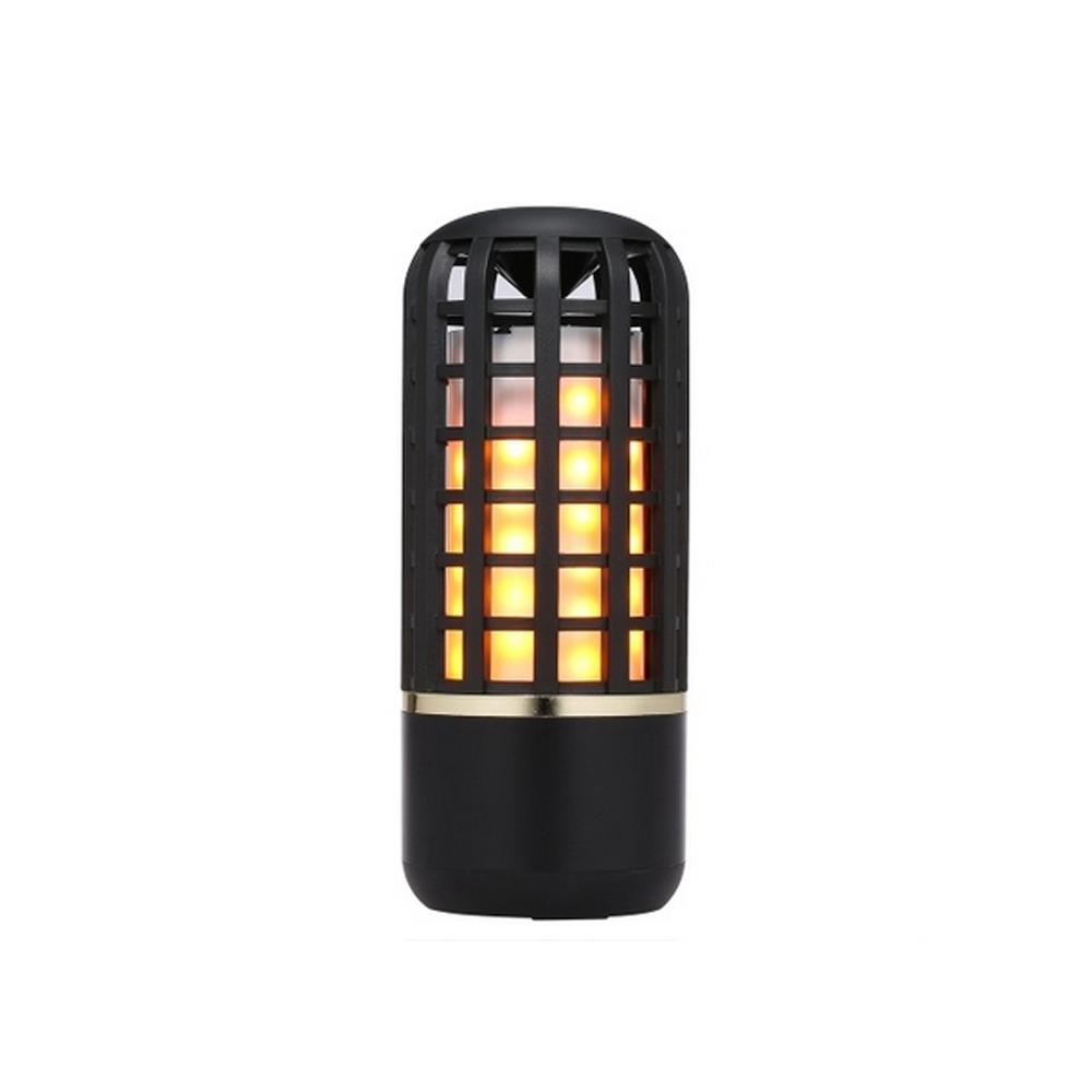 Portable Wireless Bluetooth Stereo Speaker with Rechargeable Flame Effect Night Light for Indoor/Outdoor Use