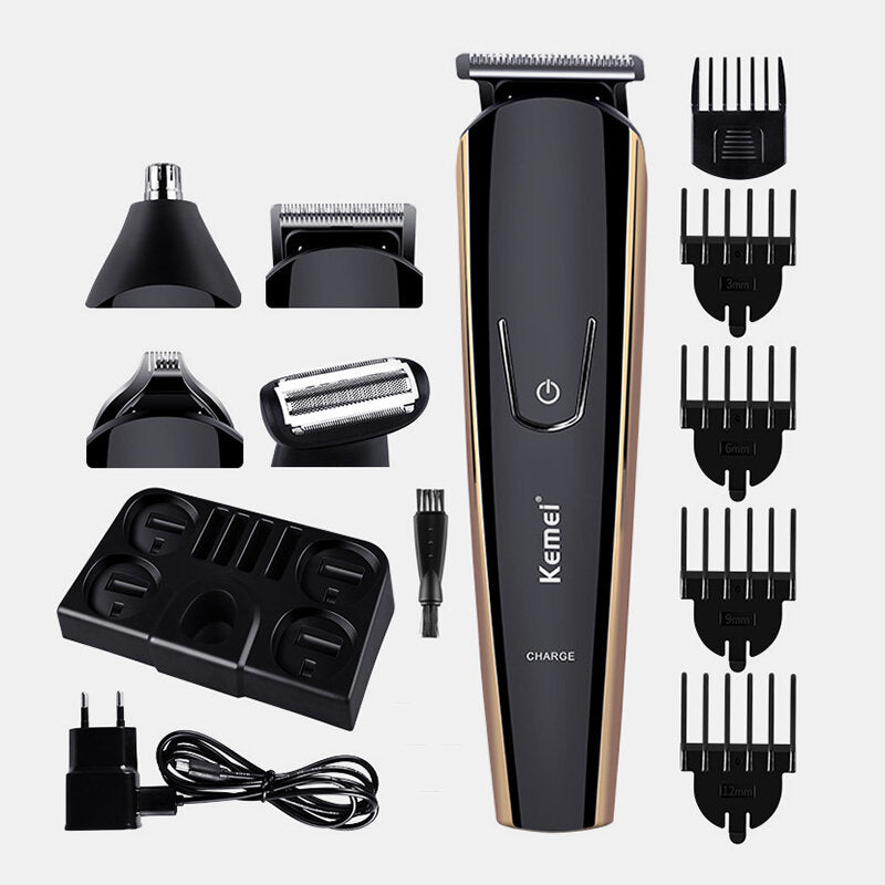 USB Rechargeable Multi-Function Electric Hair Trimmer for Nose, Beard, and Hair Cutting