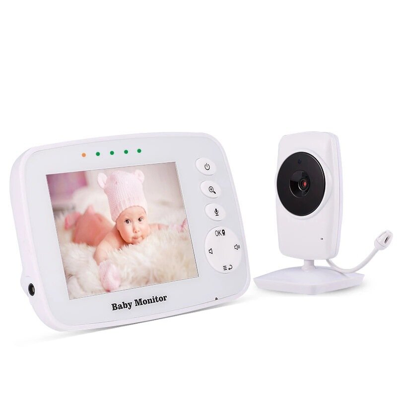 3.2" LCD Wireless Video Baby Monitor with Two-Way Audio, Night Vision, and Security Camera