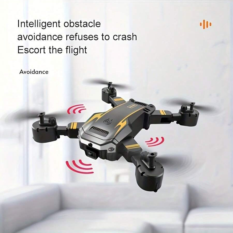 Remote-Controlled Unmanned Vehicle with Dual Cameras, Foldable Design, Four-Axis Aircraft for Kids