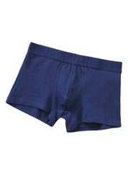 4er-Pack atmungsaktive, elastische, dünne Boxershorts aus Baumwolle für Herren mit mittlerer Taille und einfarbiger Optik