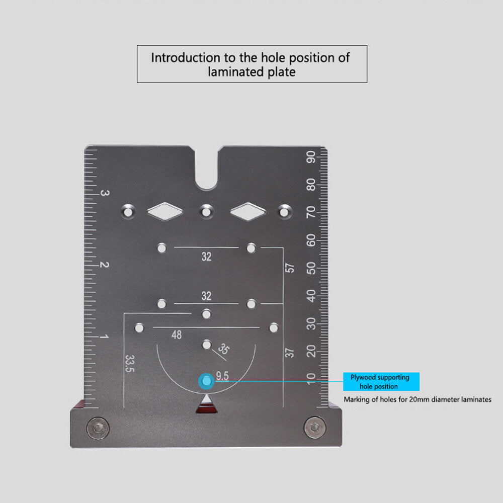 35mm Hinge Jig for Door Cabinets - Concealed Hinge Hole Template, Aluminium Alloy Drill Guide Locator Tool