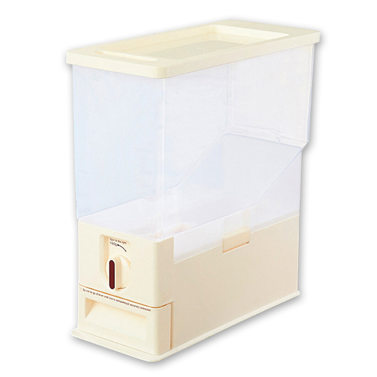 15Kg Plastic Cereal Dispenser Storage Box - Kitchen Food, Rice, Grain Container Organizer