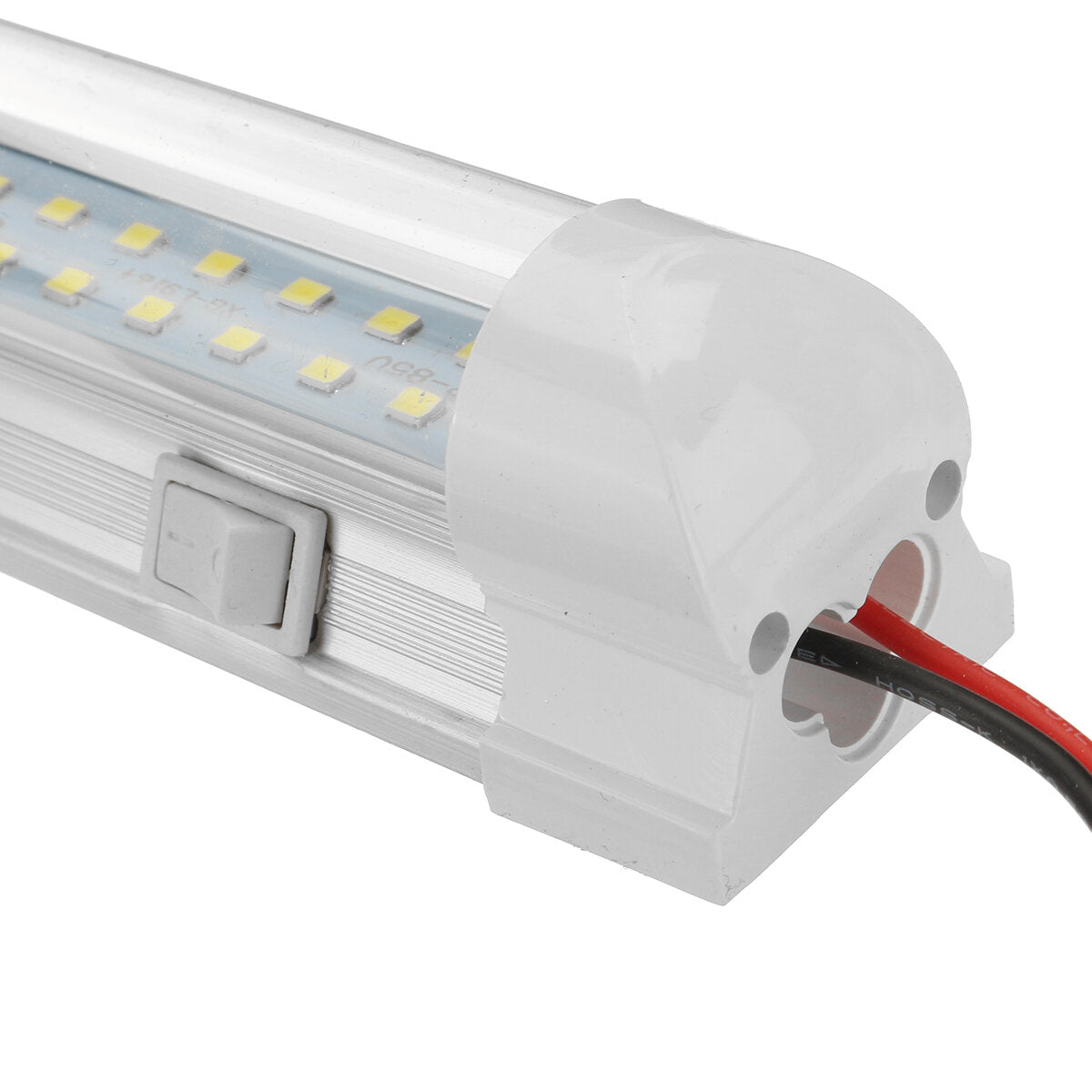 12V-85V 72 LED Car Interior Light Strip Bar with ON/OFF Switch - 33cm for Van, Bus, Caravan, Truck