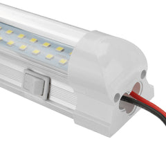 12V-85V 72 LED Car Interior Light Strip Bar with ON/OFF Switch - 33cm for Van, Bus, Caravan, Truck