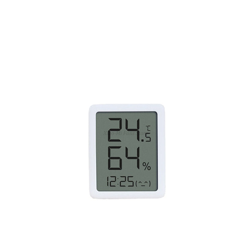 E-Ink Screen Digital Thermometer Hygrometer Clock with Large LCD Display - Temperature & Humidity Sensor