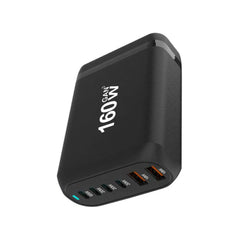 160W GaN 6-Port USB PD Ladegerät, Schnellladestation für iPhone, Huawei, Samsung, Xiaomi