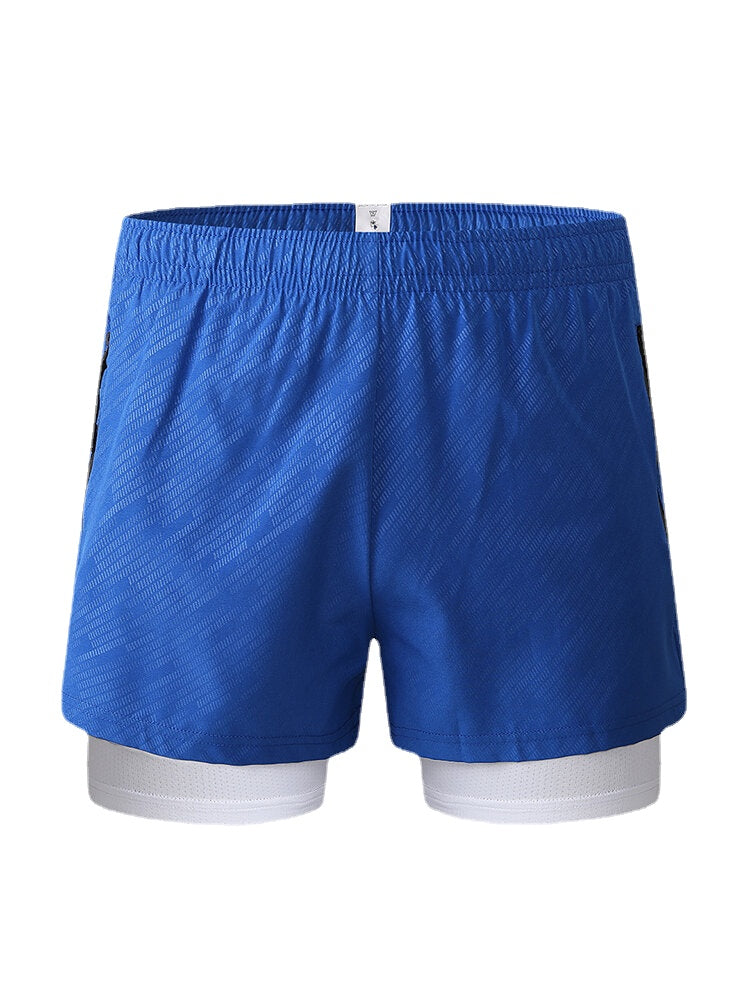 Men's Quick-Drying Breathable Elastic Waist Zipper Casual Bicycle Shorts