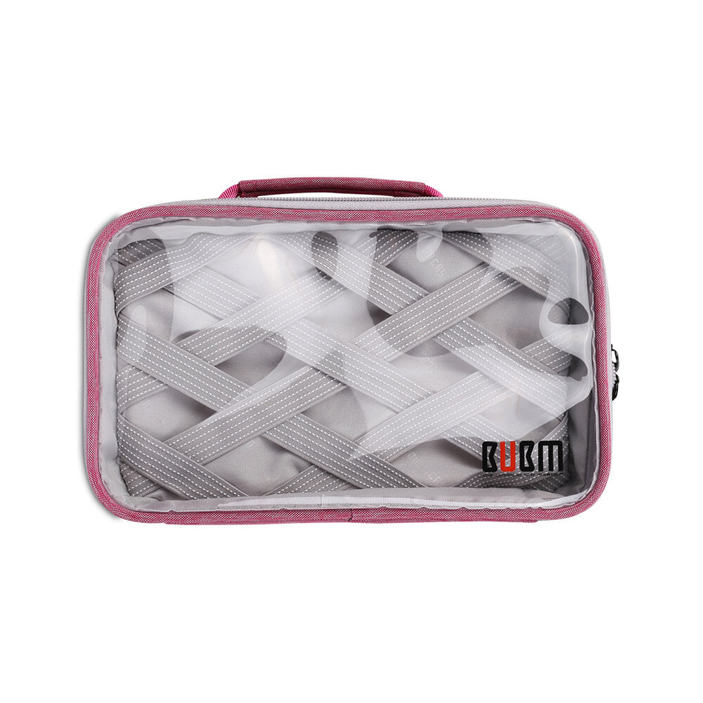 Portable Multi-functional Transparent Electronics Accessories & Cosmetic Organizer Bag