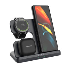 3-in-1 Wireless Charging Station for Samsung Galaxy Watch, S23 Ultra, and Buds