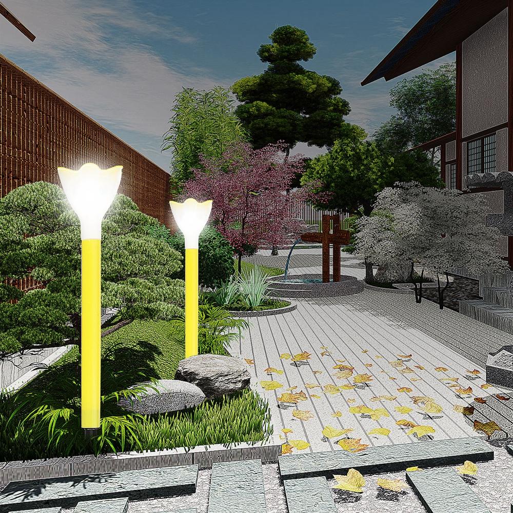 10 Stück LED Solarbetriebene Gartenwegleuchten - Außenlampen für Hof, Rasen, Terrasse