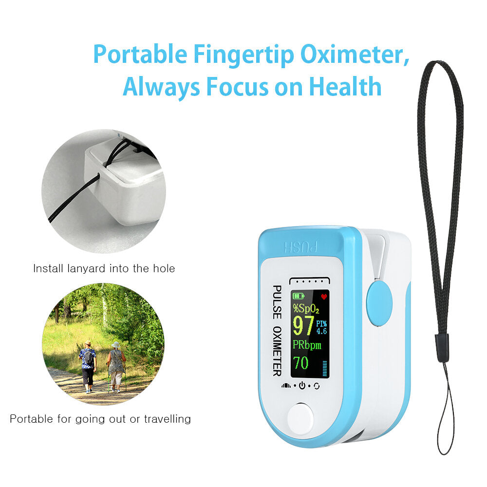 Bluetooth Fingertip Pulse Oximeter SpO2 PR PI for Android iOS - Blood Oxygen Saturation & Heart Rate Detection