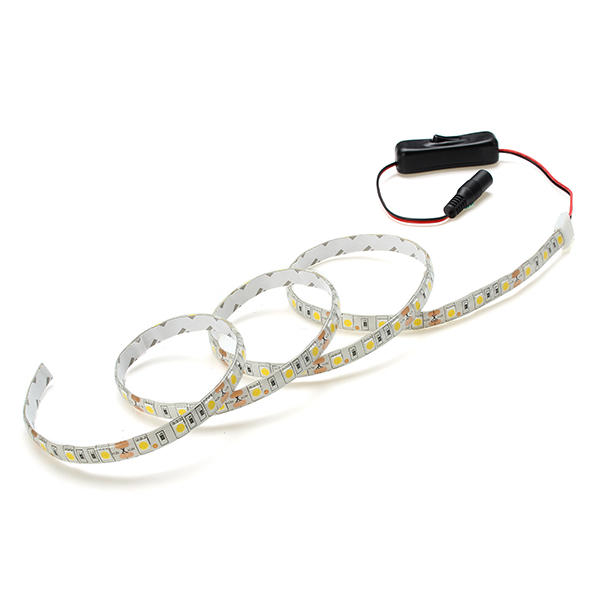 1M Waterproof 60 LED SMD5050 Strip Light Set with Switch & DC12V Power Adapter