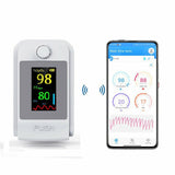 Bluetooth Fingertip Pulse Oximeter - Blood Oxygen Saturation & Heart Rate Monitor with OLED Display, SPO2/PR