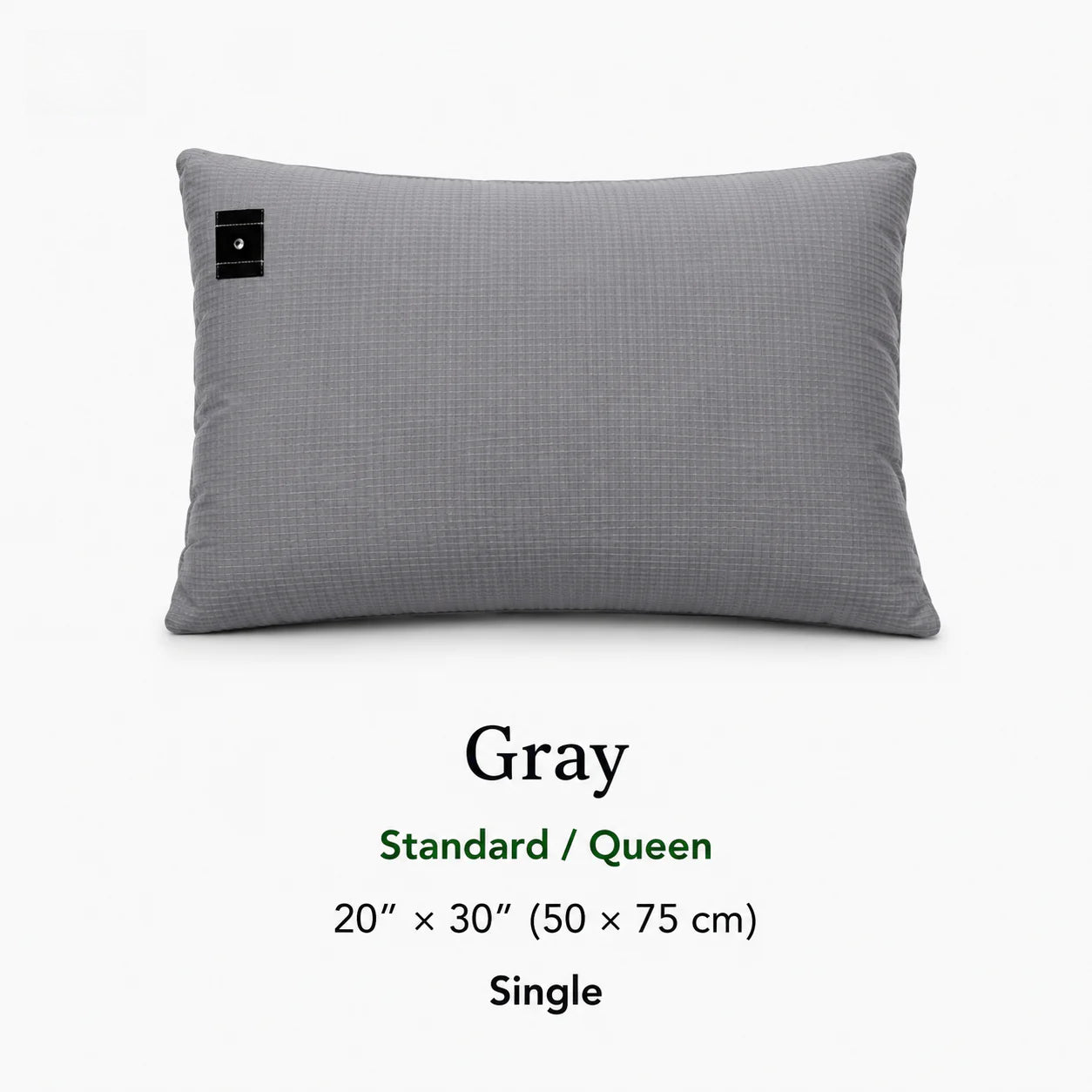 7HealthWell | EarthSc™ Grounding Pillowcase (Gray/White) - For Restful Sleep & Everyday Calm