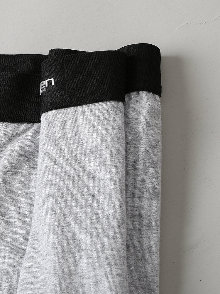 Slim Fit-Boxershorts aus Baumwolle für Herren – 4er-Pack, atmungsaktiv, dünn, U-konvexe Beutel, einfarbig
