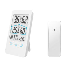 Wireless Weather Station Alarm Clock with Thermometer & Hygrometer for Indoor/Outdoor Use