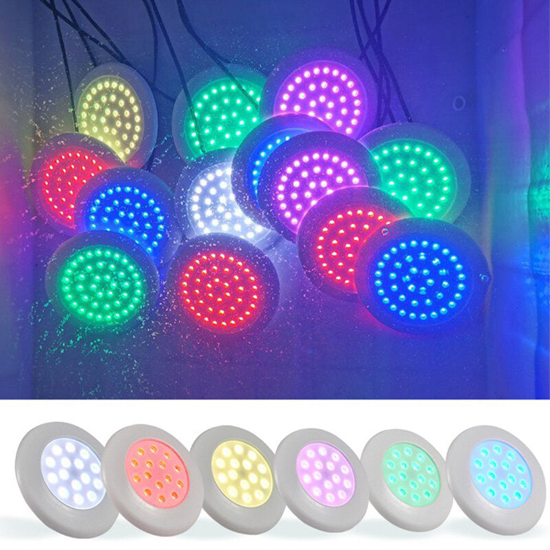 12V Waterproof RGB LED Underwater Pool Spa Light with 15 LEDs for Fountain Decor