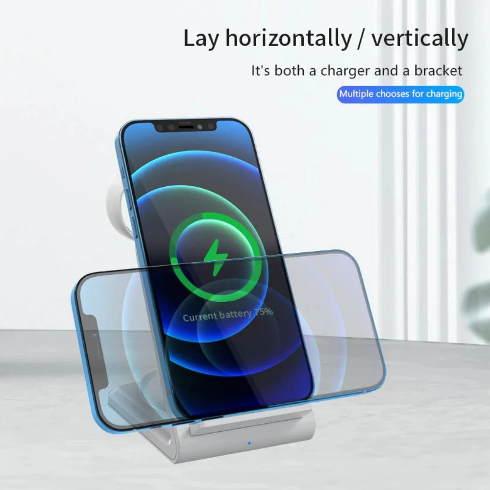 Fast Wireless Charger Stand for iPhone, Samsung, Huawei, Oppo, AirPods, Apple Watch