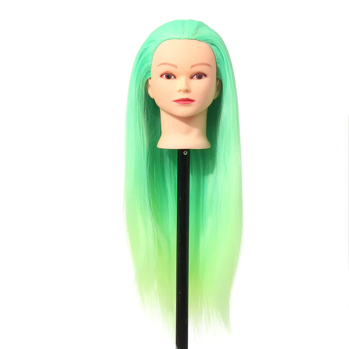 27'' Colorful Mannequin Head for Hairdressing Practice Training Salon with Clamp