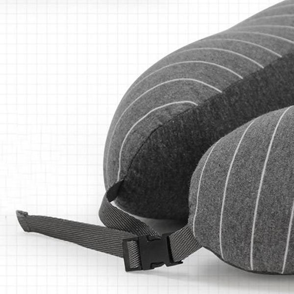 2-in-1 U-Shape Neck Pillow & Eye Mask Set - Cotton Headrest Cushion for Airplane Travel & Sleep