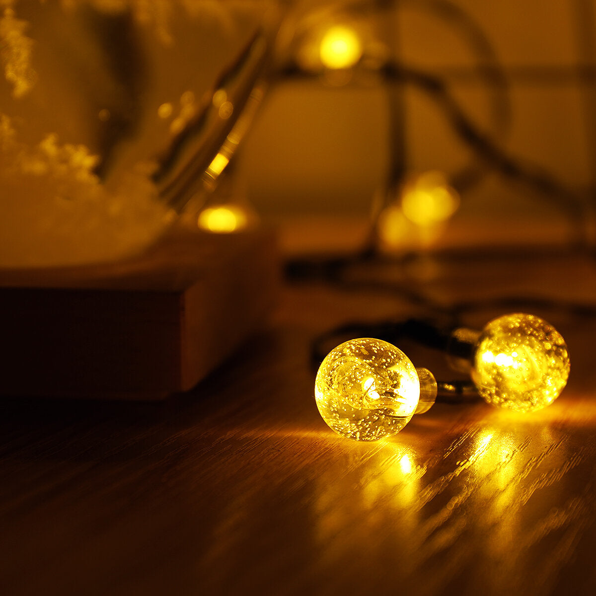 9.5m USB & Solar Powered 50 LED String Lights - Outdoor Garden, Path, Yard Waterproof Decor Lamp