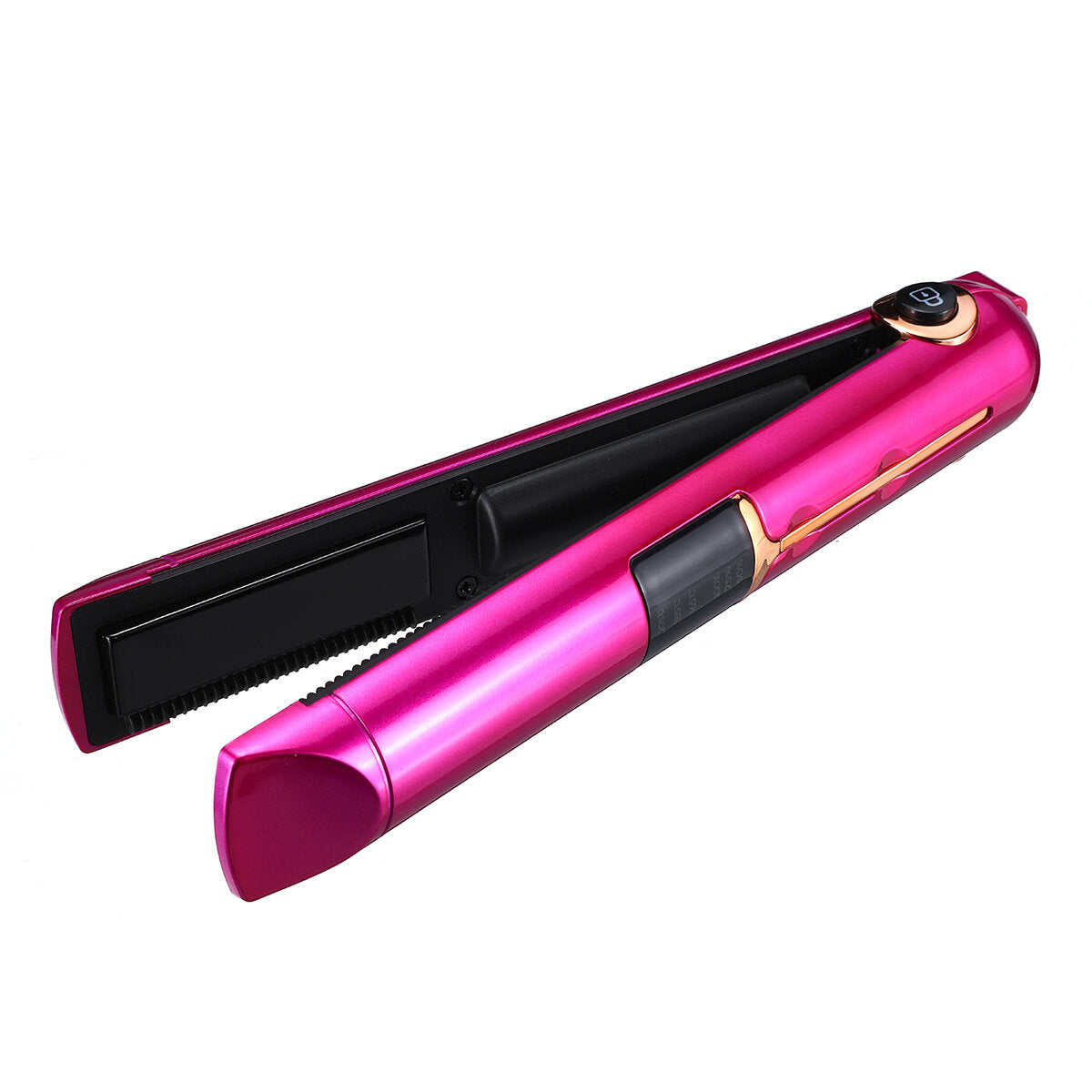 3-IN-1 Cordless Hair Straightener & Curler, USB Rechargeable, LED Display, Power Bank Function, Fast Heating Hair Flat Iron