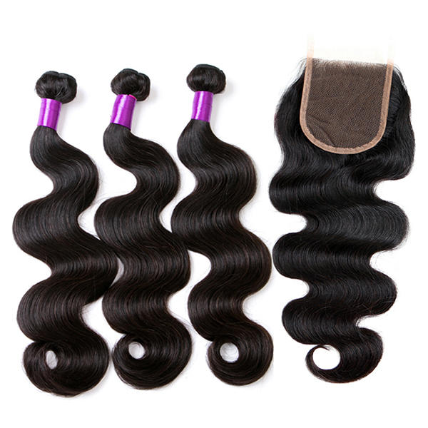 Brasilianisches Body Wave-Perückenbündel – 100 % unbehandeltes Echthaar, Lace Frontal, natürliche Welle, Unisex