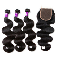 Brazilian Body Wave Wig Bundle - 100% Virgin Human Hair, Lace Frontal, Natural Wave, Unisex