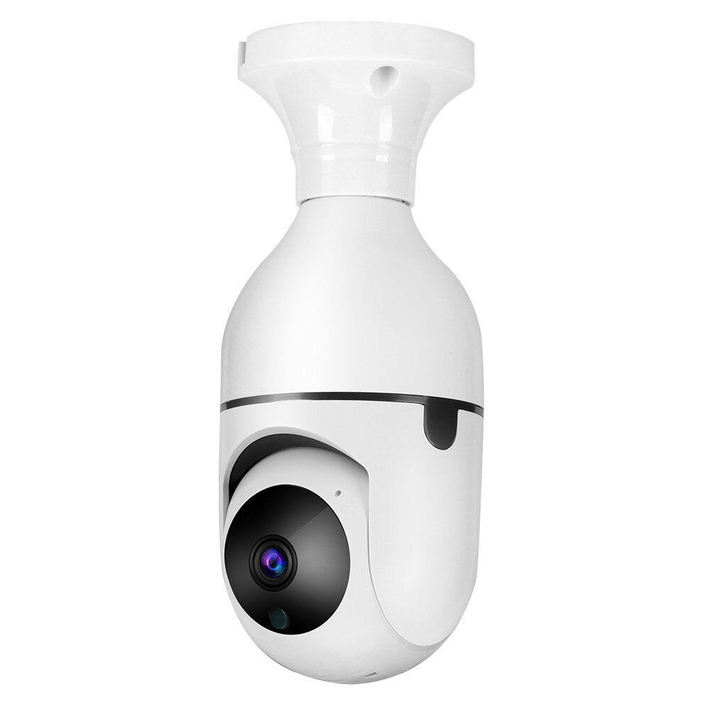 2MP WiFi PTZ Security Camera Bulb with E27 Connector, Infrared Night Vision, Motion Detection, 2-Way Audio