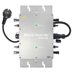 1200W Grid Tie Inverter, Waterproof IP65, MPPT, DC28-50V PV Input, AC80-160V Output, for 30V/36V Solar Panels, 220V